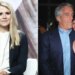 A split side-by-side image of Elizabeth Smart and Jeffrey Epstein embracing Ghislaine Maxwell.