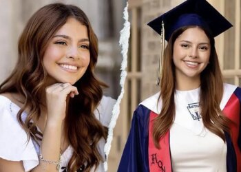Camila Mendoza Olmos wearing graduation cap