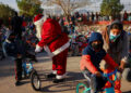 Annual gift-giving event for children in need organized by the fire department, in Ciudad Juarez
