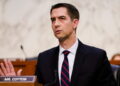 U.S. Senator Tom Cotton (R-AR) speaks during a U.S. Senate Judiciary Committee confirmation hearing on Judge Ketanji Brown...