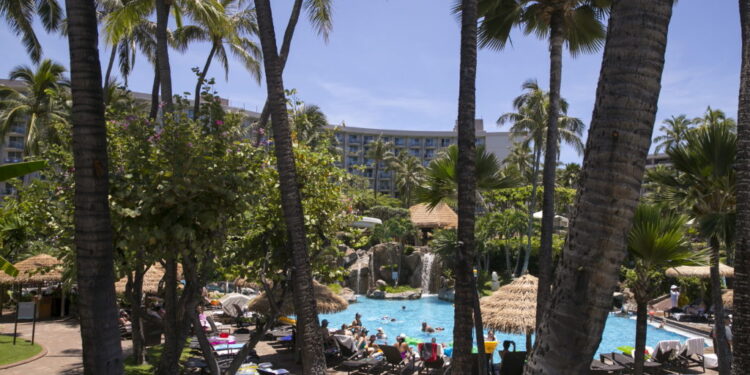 The Westin Hotel pool area is seen in Lahaina