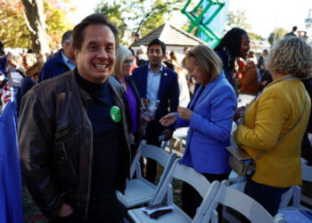 Democratic presidential nominee U.S. Vice President Harris campaigns in Washington Crossing