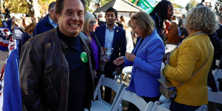 Democratic presidential nominee U.S. Vice President Harris campaigns in Washington Crossing