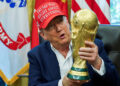 FILE PHOTO: U.S. President Trump makes an announcement on 2026 FIFA World Cup, at the White House