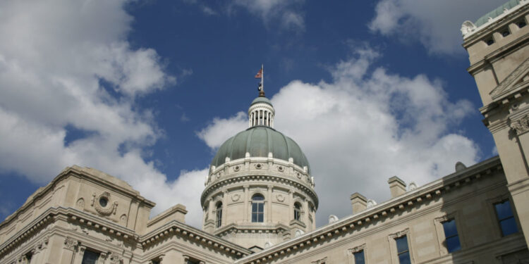 The Indiana State Capitol building in Indianapolis. Photo provided by Getty Images