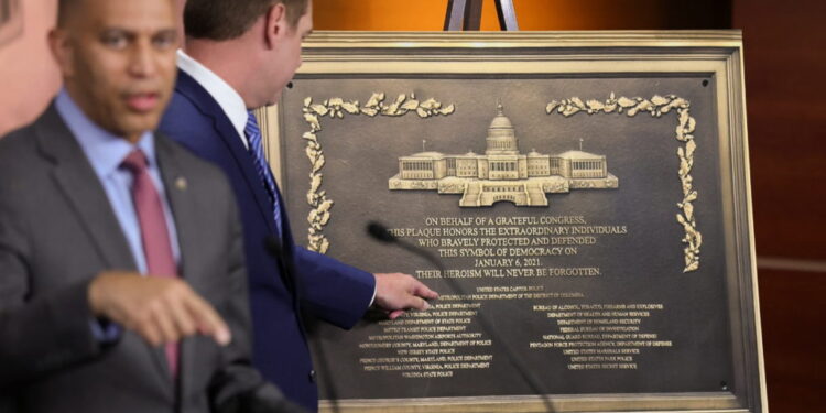 U.S. House Minority Leader Jeffries holds a news conference about House Republicans’ proposed January 6 subcommittee