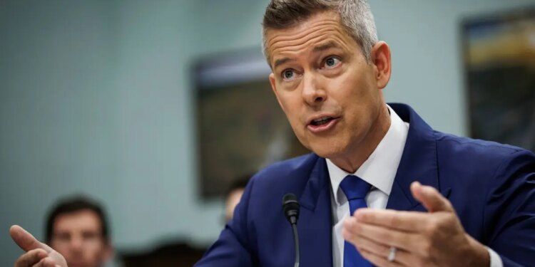 Secretary of Transportation Sean Duffy testifies during a hearing before the House Appropriations Committee