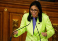 Venezuela's interim president Delcy Rodriguez delivers her first annual address to the nation at the National Assembly