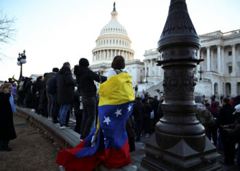 Venezuelan opposition leader Maria Corina Machado meets with U.S. senators on Capitol Hill in Washington