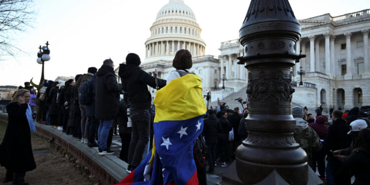 Venezuelan opposition leader Maria Corina Machado meets with U.S. senators on Capitol Hill in Washington