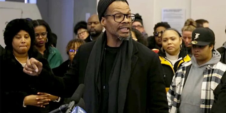 Marques Armstrong speaks at news conference