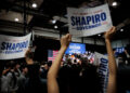 Governor of Pennsylvania Josh Shapiro announces his re-election campaign at a kickoff rally in Philadelphia