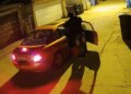 Surveillance video obtained by Chicago Tribune shows the apparent gunman arrive in an alley and exit the passenger seat of a Pontiac Sunfire. Video shows alleged gunman arriving near the home of Cook County Associate Judge Raymond Myles in Chicago's West Chesterfield neighborhood on April 10, 2017.