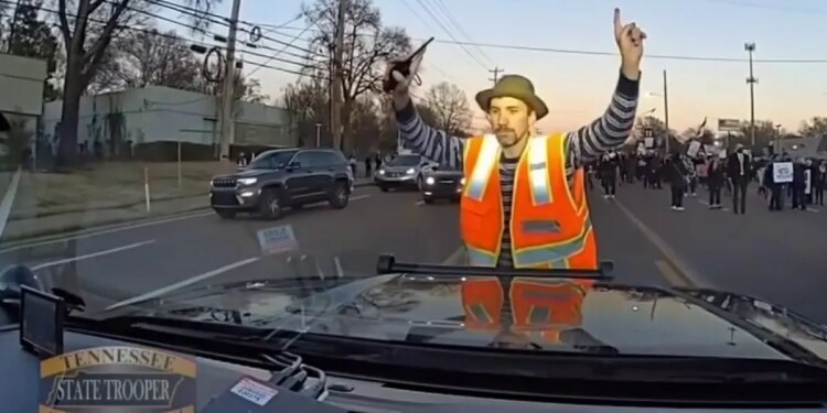 TN Highway Patrol Protester.