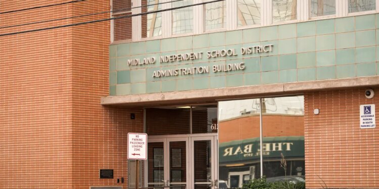 The Midland Independent School District administration building in downtown Midland on Oct. 7, 2025.