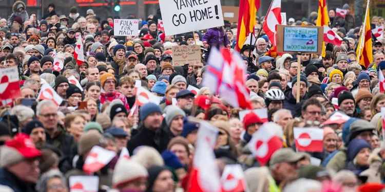 Protest In Copenhagen Against US Threats To Annex Greenland