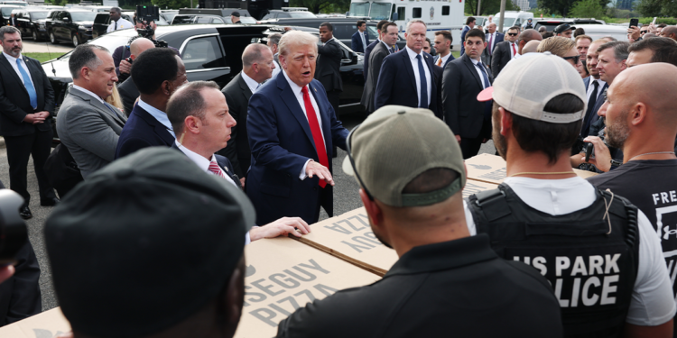 President Trump Visits Law Enforcement And National Guard During D.C. Crime Crackdown