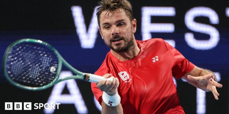 Stan Wawrinka plays a shot