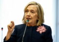 Hillary Clinton speaks during a Ploughshares event announcing Women Transforming Global Security (WTGS) initiative, in New...