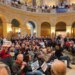 Hundreds of people attend a rally in the rotunda of the Minnesota State Capitol.