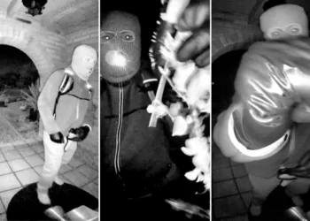 Video screen grabs of home camera from Nancy Guthrie's front doot