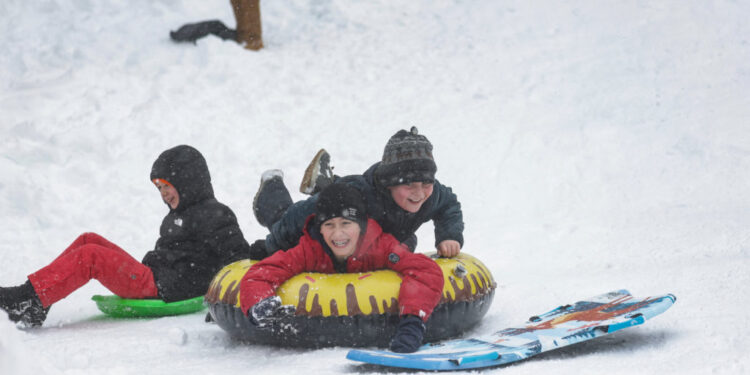 Winter snow storm hits New York City