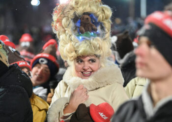 Groundhog Day festivities at Gobbler's Knob in Punxsutawney