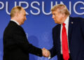 FILE PHOTO: U.S. President Trump meets with Russian President Putin in Alaska