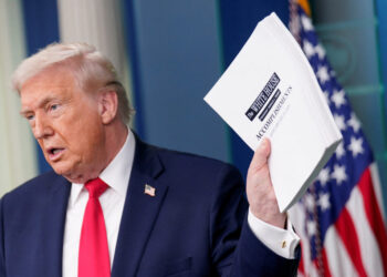 Press briefing on the one-year mark into U.S. President Donald Trump's second term in office, in Washington