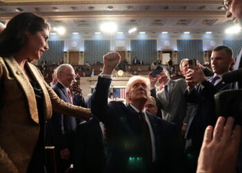 U.S. President Trump delivers a speech to a joint session of Congress