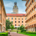 Student walks on the University of Texas campus
