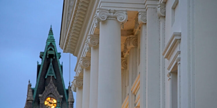 The Virginia State Capitol, the seat of state government of the Commonwealth of Virginia, is pictured in Richmond