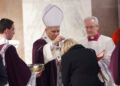 Pope Leo XIV attends the Ash Wednesday Mass at the Santa Sabina Basilica in Rome