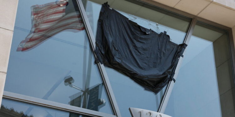 A general view of the former USAID offices in Washington