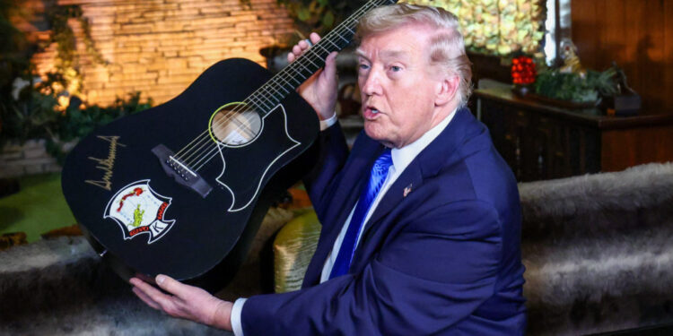 U.S. President Donald Trump visits Graceland, the home of Elvis Presley, in Memphis