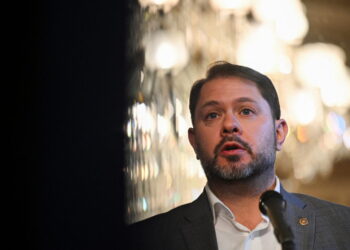 Democratic senators hold a press conference, in Washington