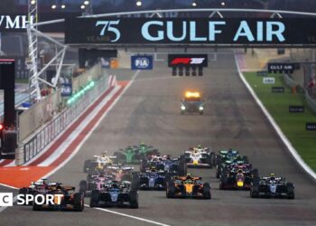 Bahrain Grand Prix start line
