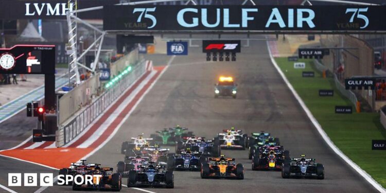 Bahrain Grand Prix start line