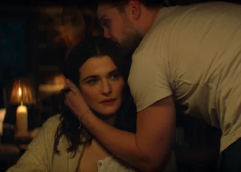 Rachel Weisz as the protagonist and Leo Woodall as Vladimir in Episode 8 of 'Vladimir.'