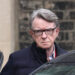 Former British ambassador to the U.S. Peter Mandelson leaves his residence in London