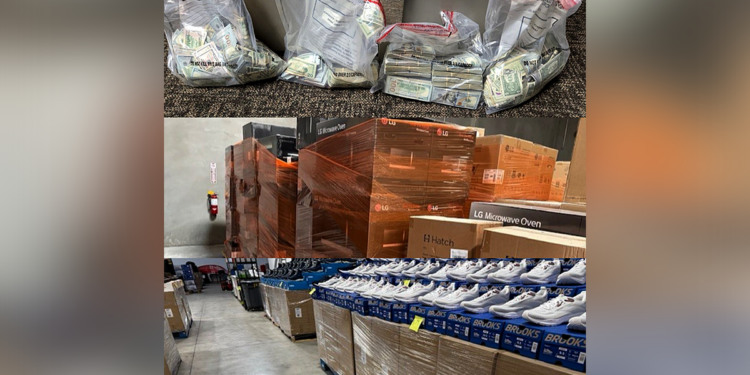 Various items that were taken in organized retail thefts