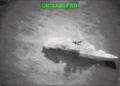 U.S. forces striking Iranian naval vessel
