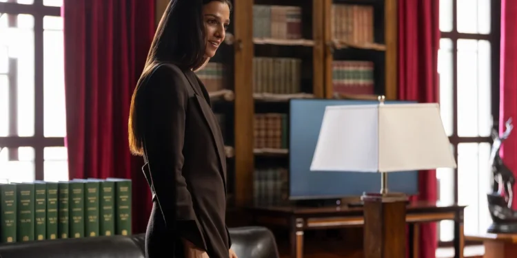 Marisa Abela as Yasmin in the 'Industry' Season 4 finale.