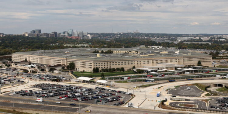 General view of the Pentagon where at least 30 news organizations refused to sign a new access policy in Washington