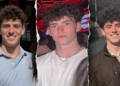 A combination photo shows three recent portraits of missing University of Alabama student Jimmy Gracey