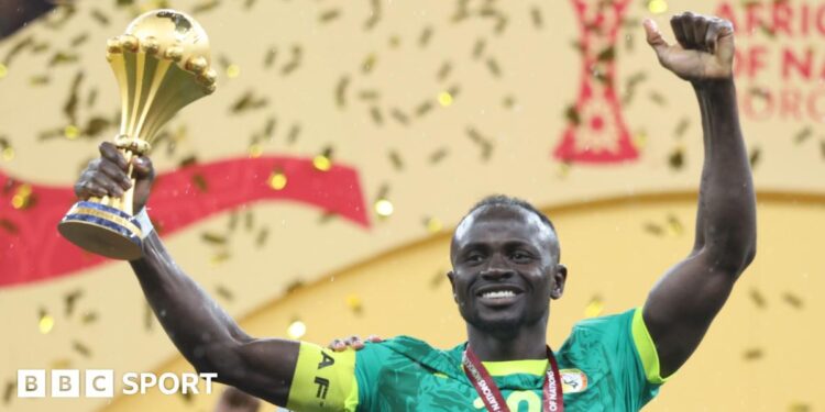 Senegal FA president Abdoulaye Fall at a media conference