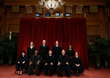 U.S. Supreme Court justices Amy Coney Barrett, Neil M. Gorsuch, Brett M. Kavanaugh, Ketanji Brown Jackson, Sonia Sotomayor...