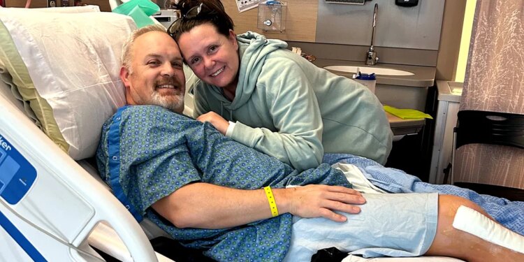 Michael and Penny Harris in the hospital
