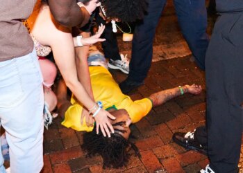 A spring break brawl in Fort Lauderdale, Florida