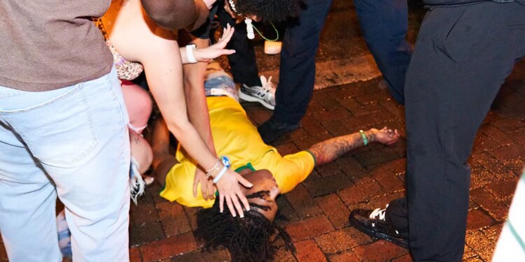 A spring break brawl in Fort Lauderdale, Florida